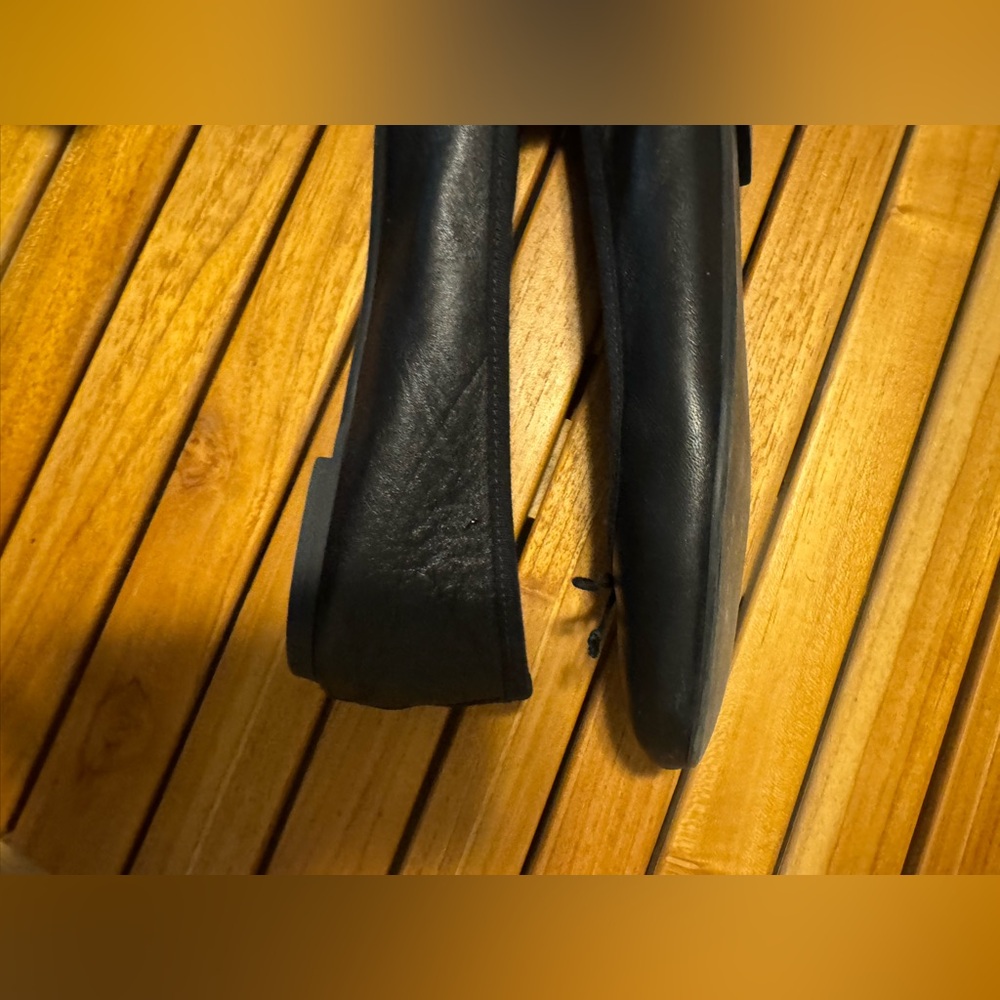 J.Crew black leather ballet flats - Picture 2 of 7